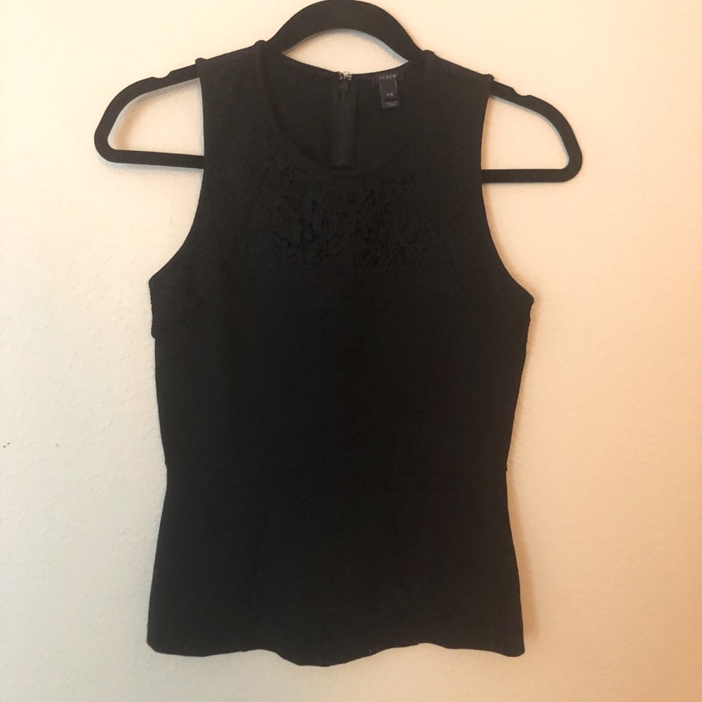 J. Crew Scoop Neck Embroidered Sleeveless Top